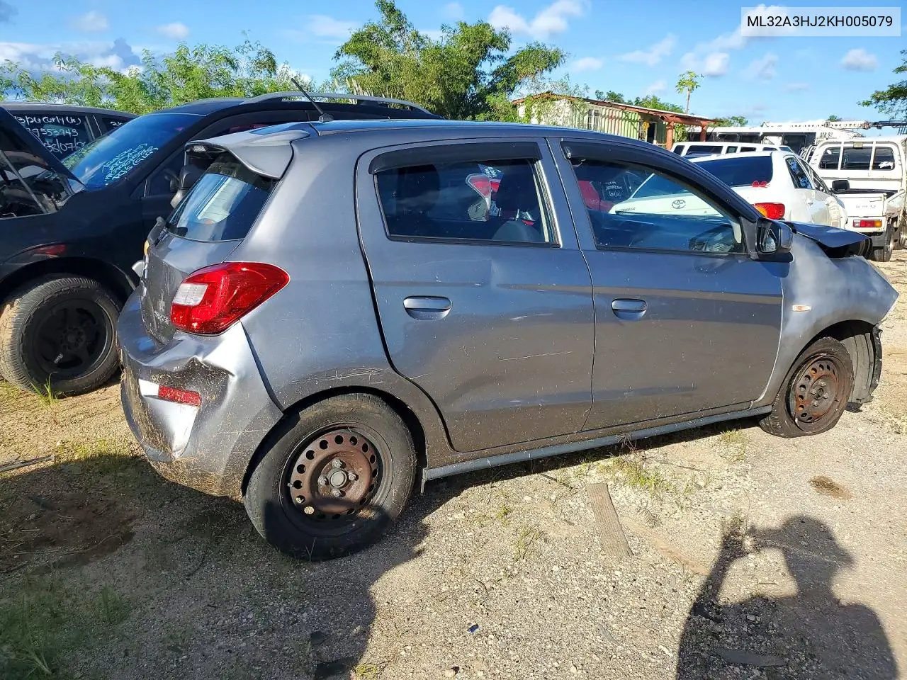 2019 MITSUBISHI MIRAGE VIN ML32A3HJ2KH005079 — фото 3