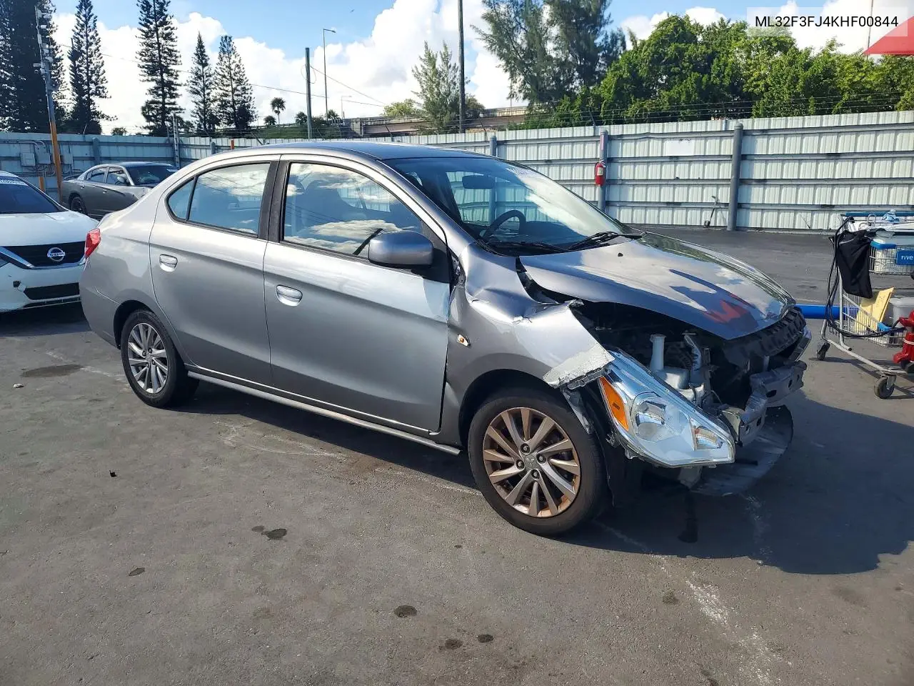2019 MITSUBISHI MIRAGE VIN ML32F3FJ4KHF00844 — фото 4