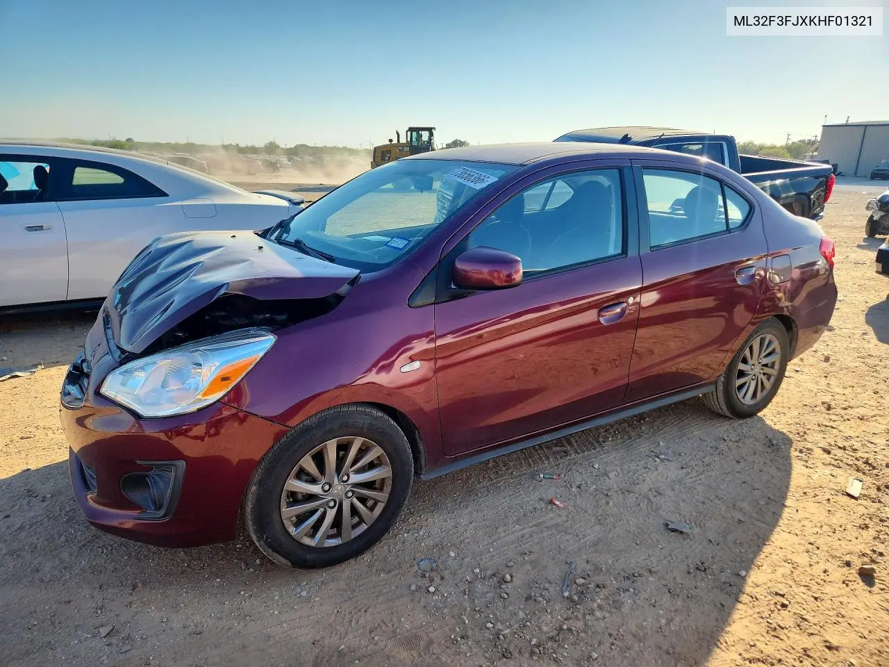 MITSUBISHI MIRAGE 2019, VIN ML32F3FJXKHF01321