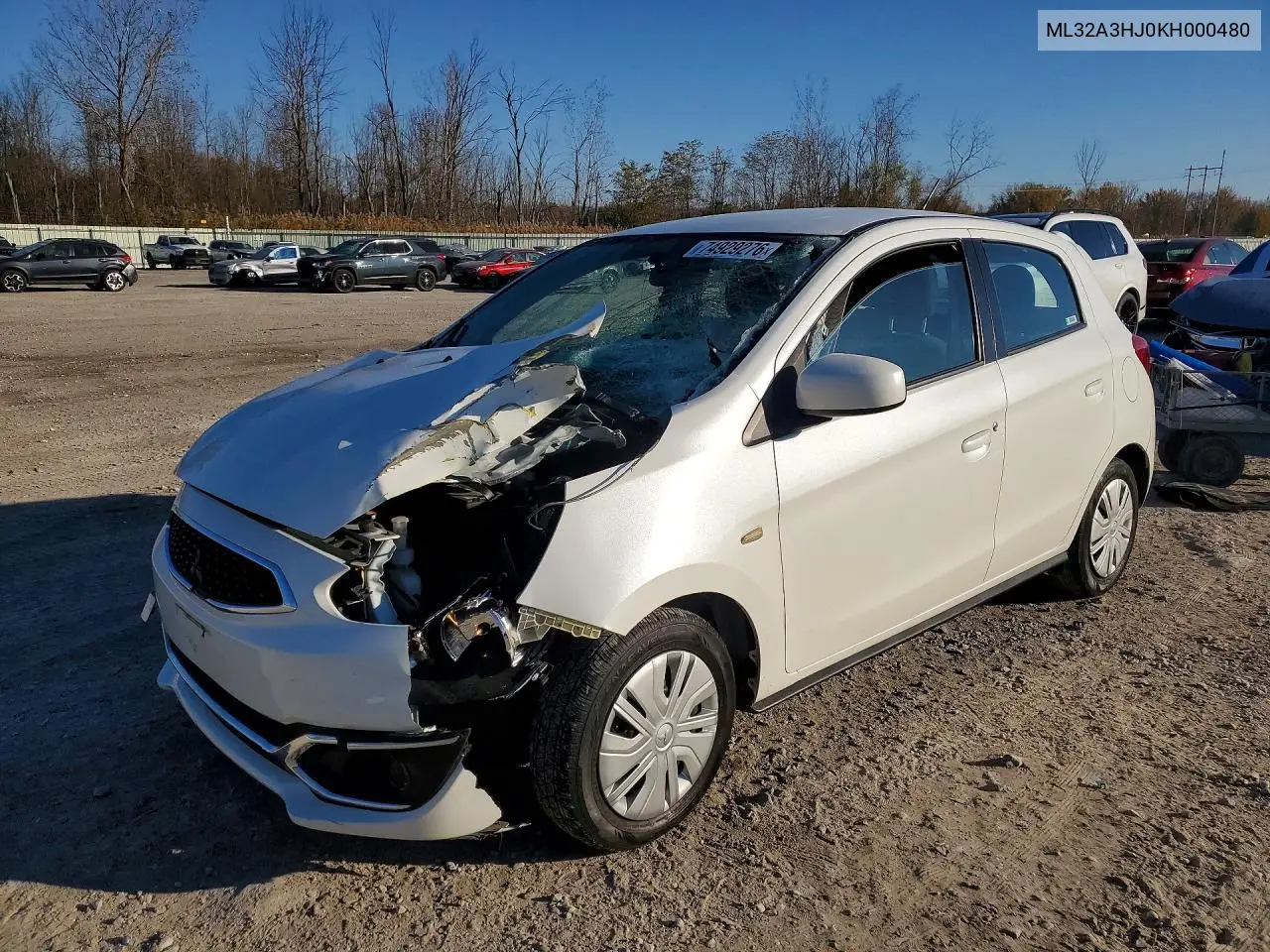 MITSUBISHI MIRAGE 2019, VIN ML32A3HJ0KH000480