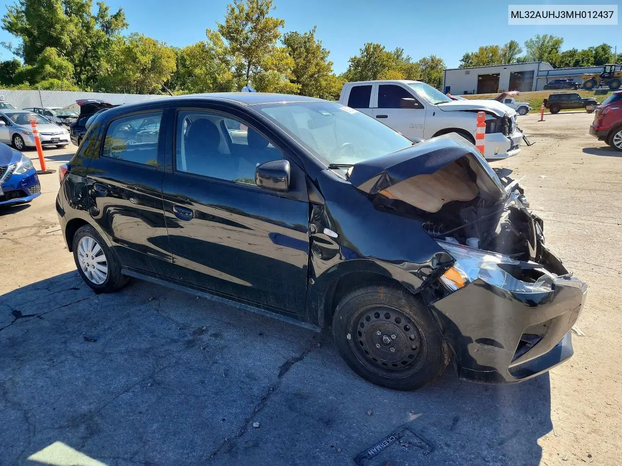 2021 MITSUBISHI MIRAGE VIN ML32AUHJ3MH012437 — фото 4