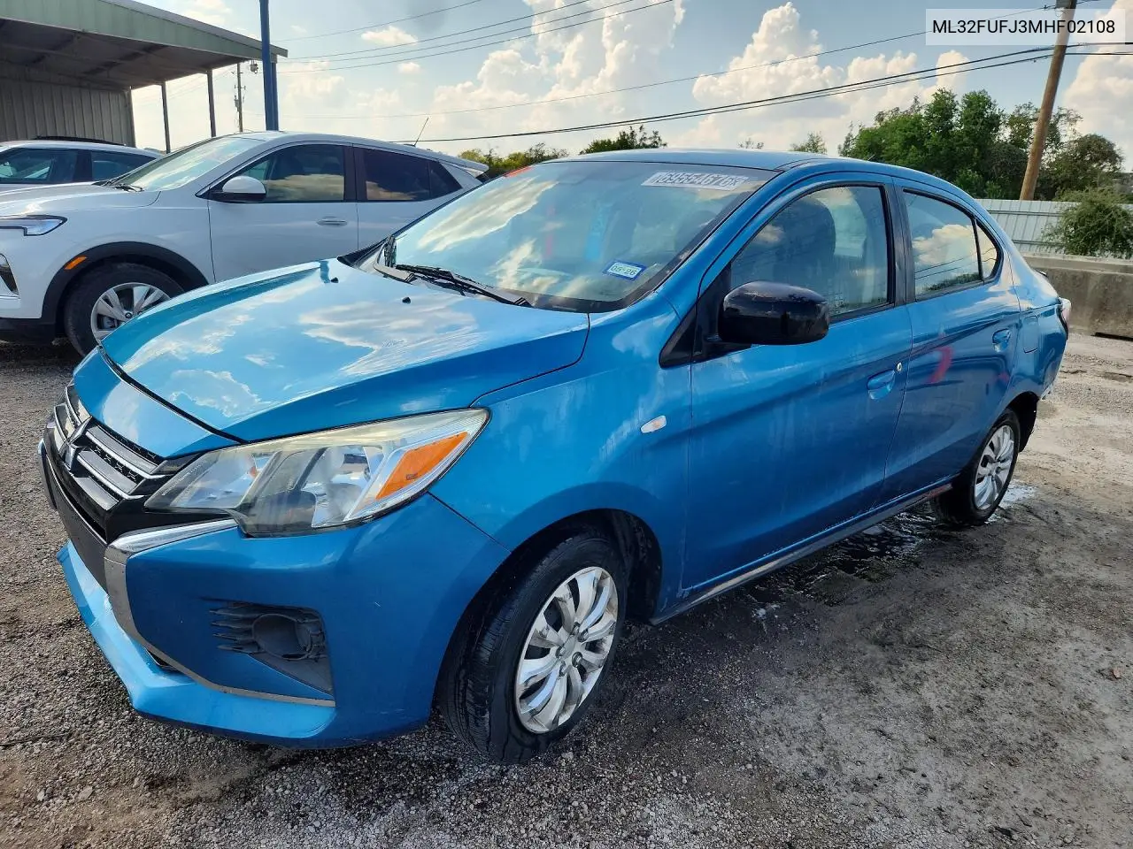 MITSUBISHI MIRAGE 2021, VIN ML32FUFJ3MHF02108