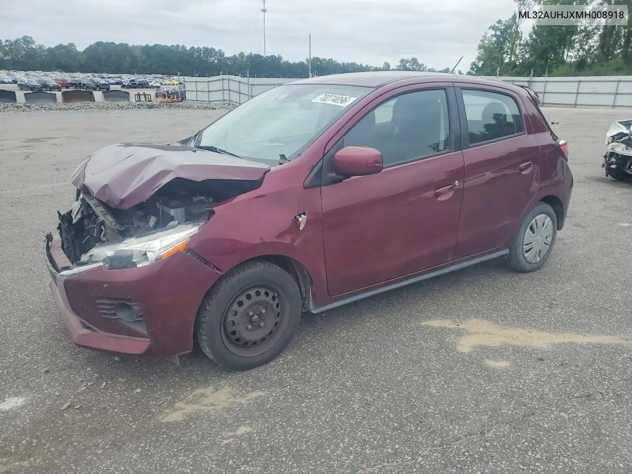 MITSUBISHI MIRAGE 2021, VIN ML32AUHJXMH008918