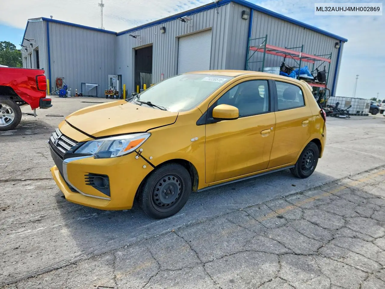 MITSUBISHI MIRAGE 2021, VIN ML32AUHJ4MH002869