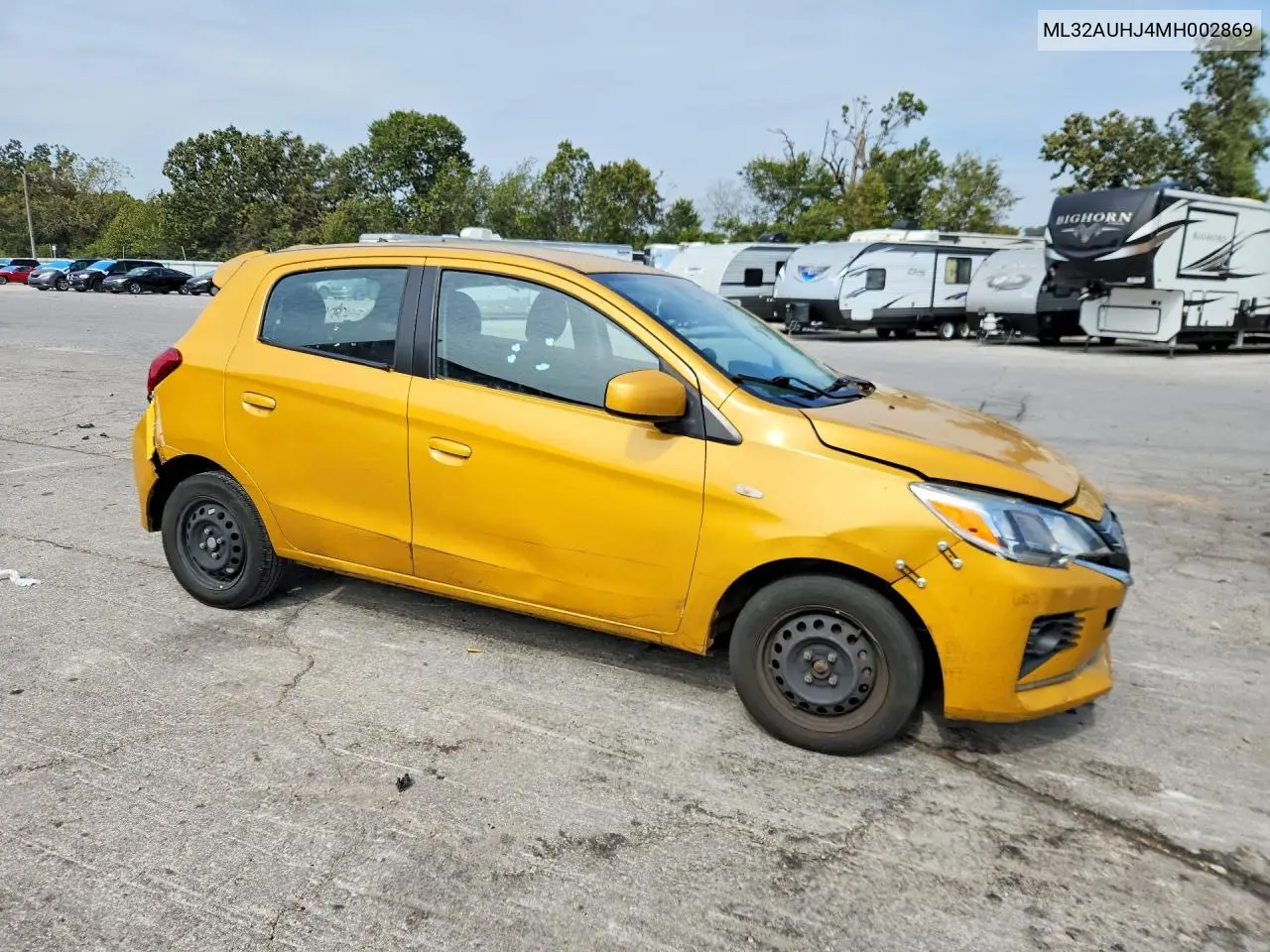 2021 MITSUBISHI MIRAGE VIN ML32AUHJ4MH002869 — фото 4