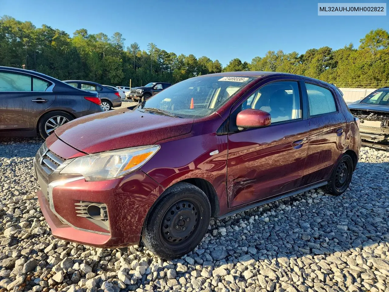 MITSUBISHI MIRAGE 2021, VIN ML32AUHJ0MH002822