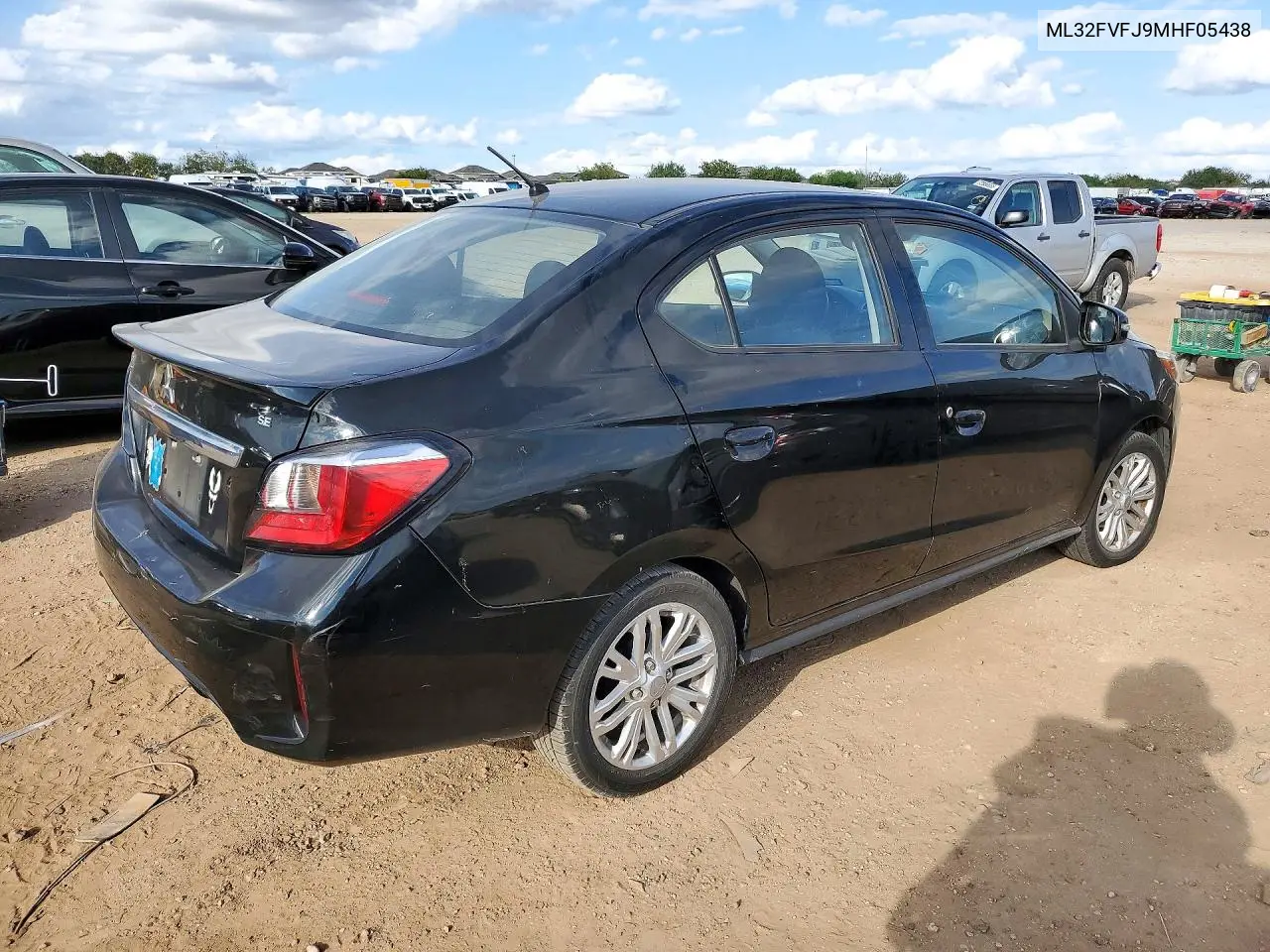 2021 MITSUBISHI MIRAGE VIN ML32FVFJ9MHF05438 — фото 3