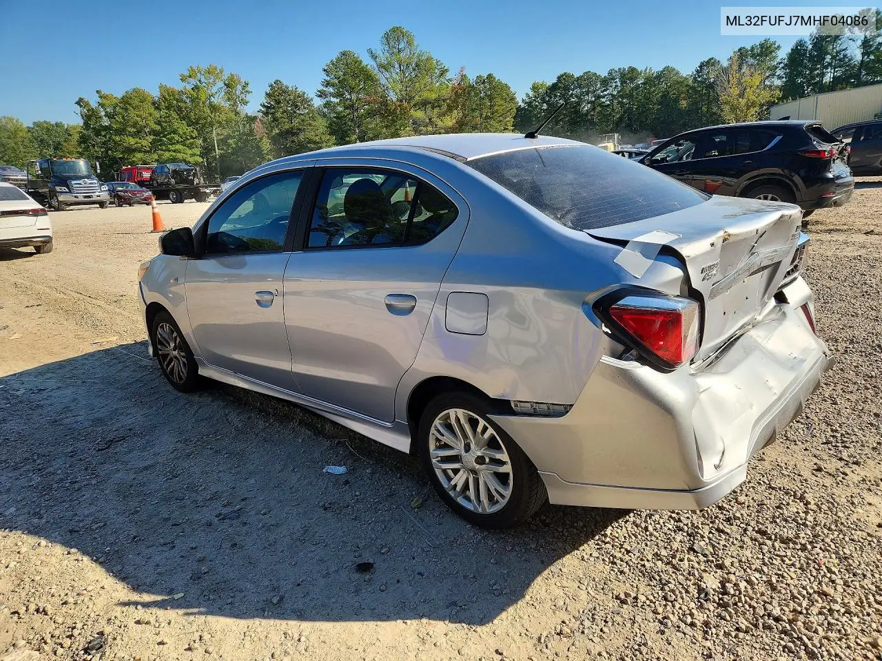 2021 MITSUBISHI MIRAGE VIN ML32FUFJ7MHF04086 — фото 2