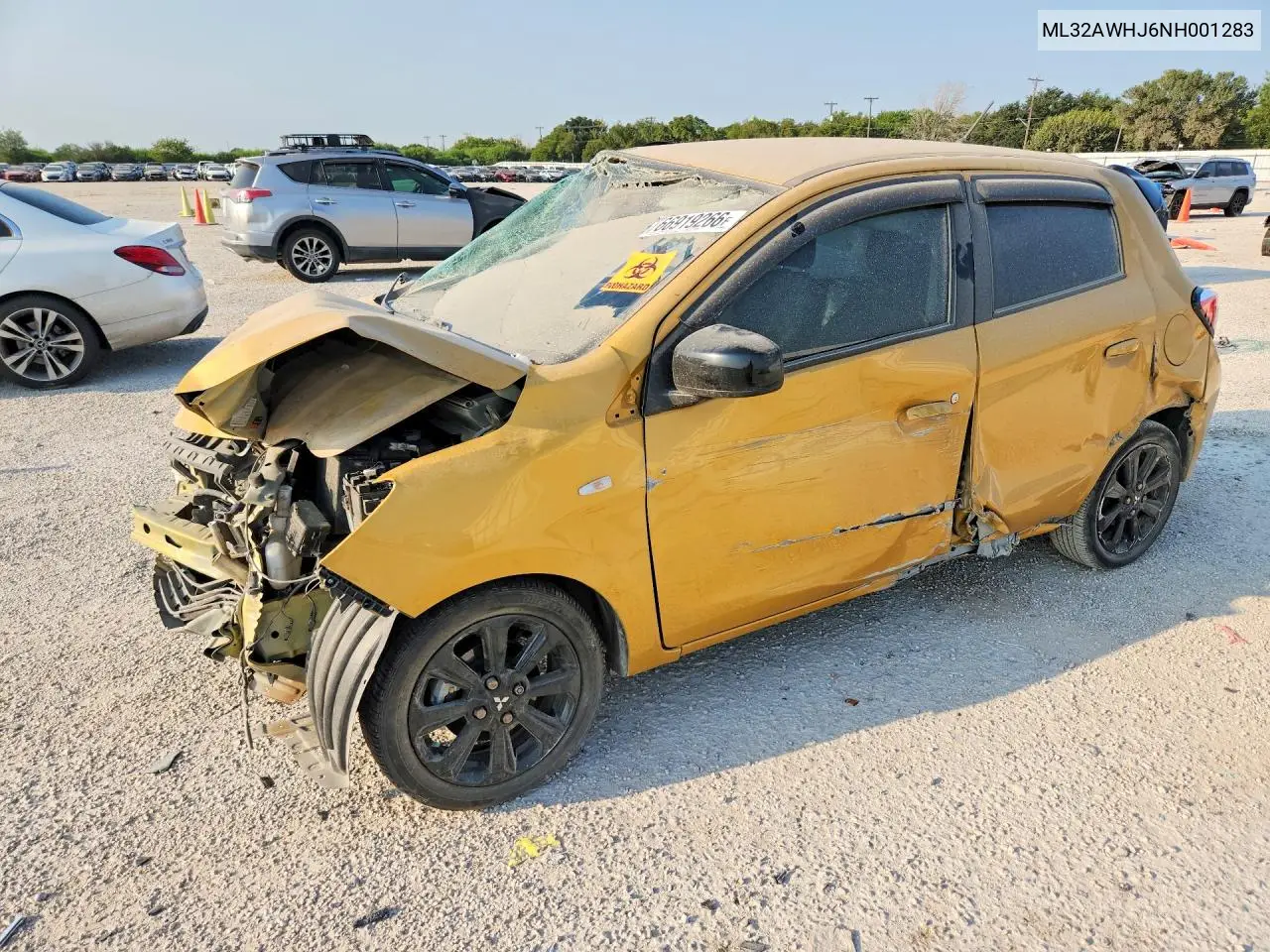 MITSUBISHI MIRAGE 2022, VIN ML32AWHJ6NH001283