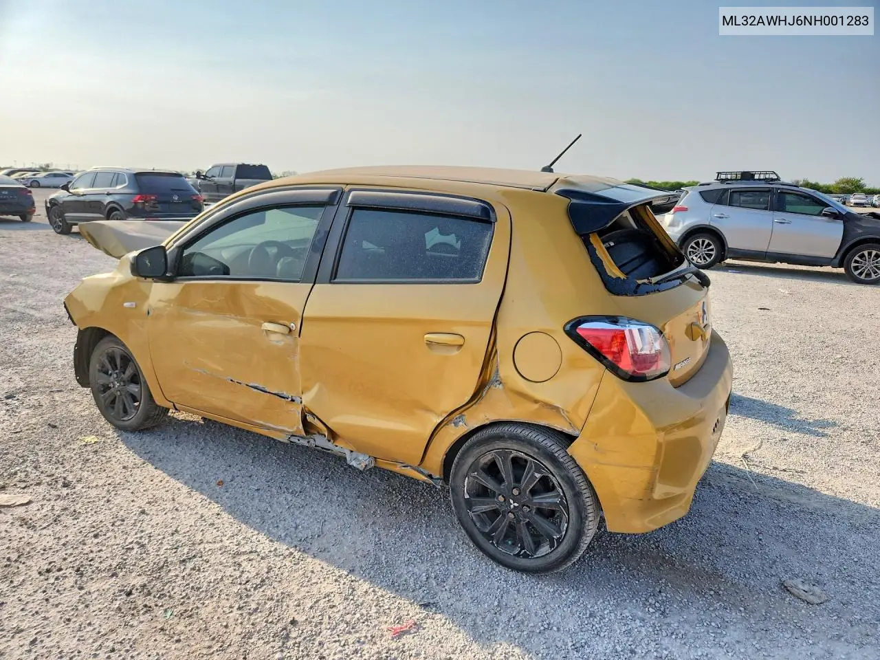 2022 MITSUBISHI MIRAGE VIN ML32AWHJ6NH001283 — фото 2