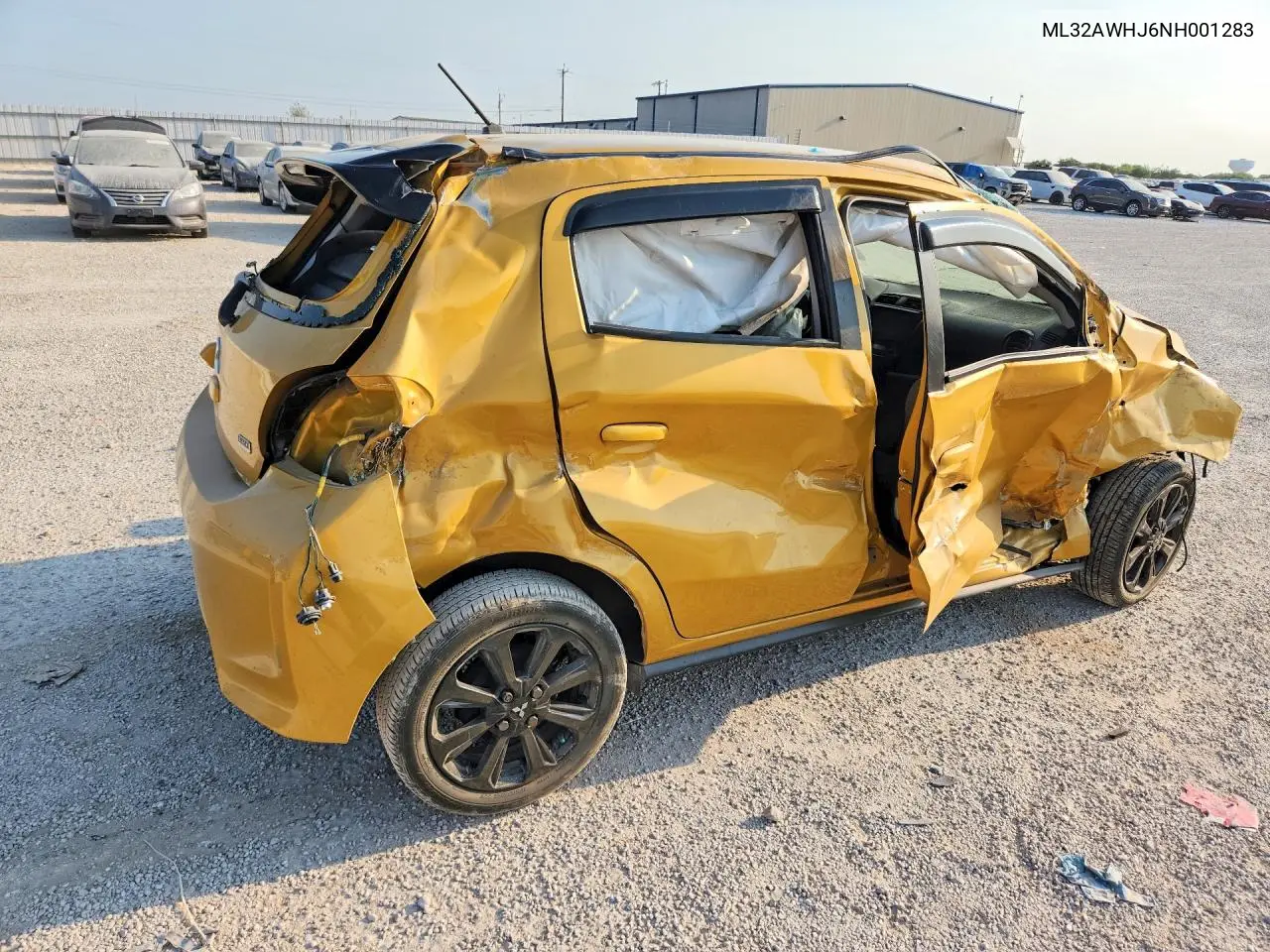 2022 MITSUBISHI MIRAGE VIN ML32AWHJ6NH001283 — фото 3