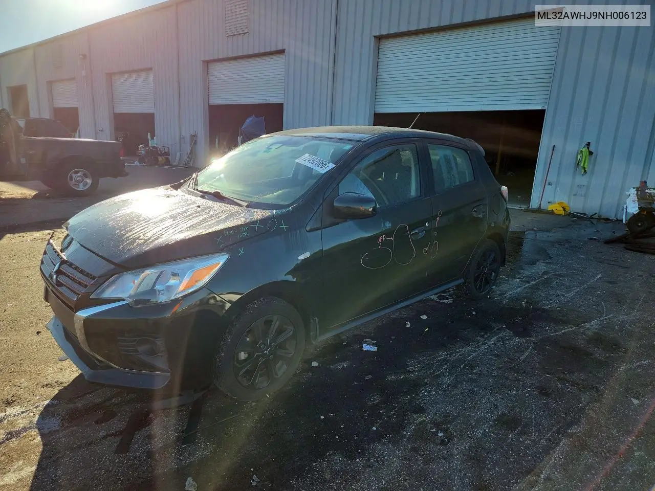 MITSUBISHI MIRAGE 2022, VIN ML32AWHJ9NH006123