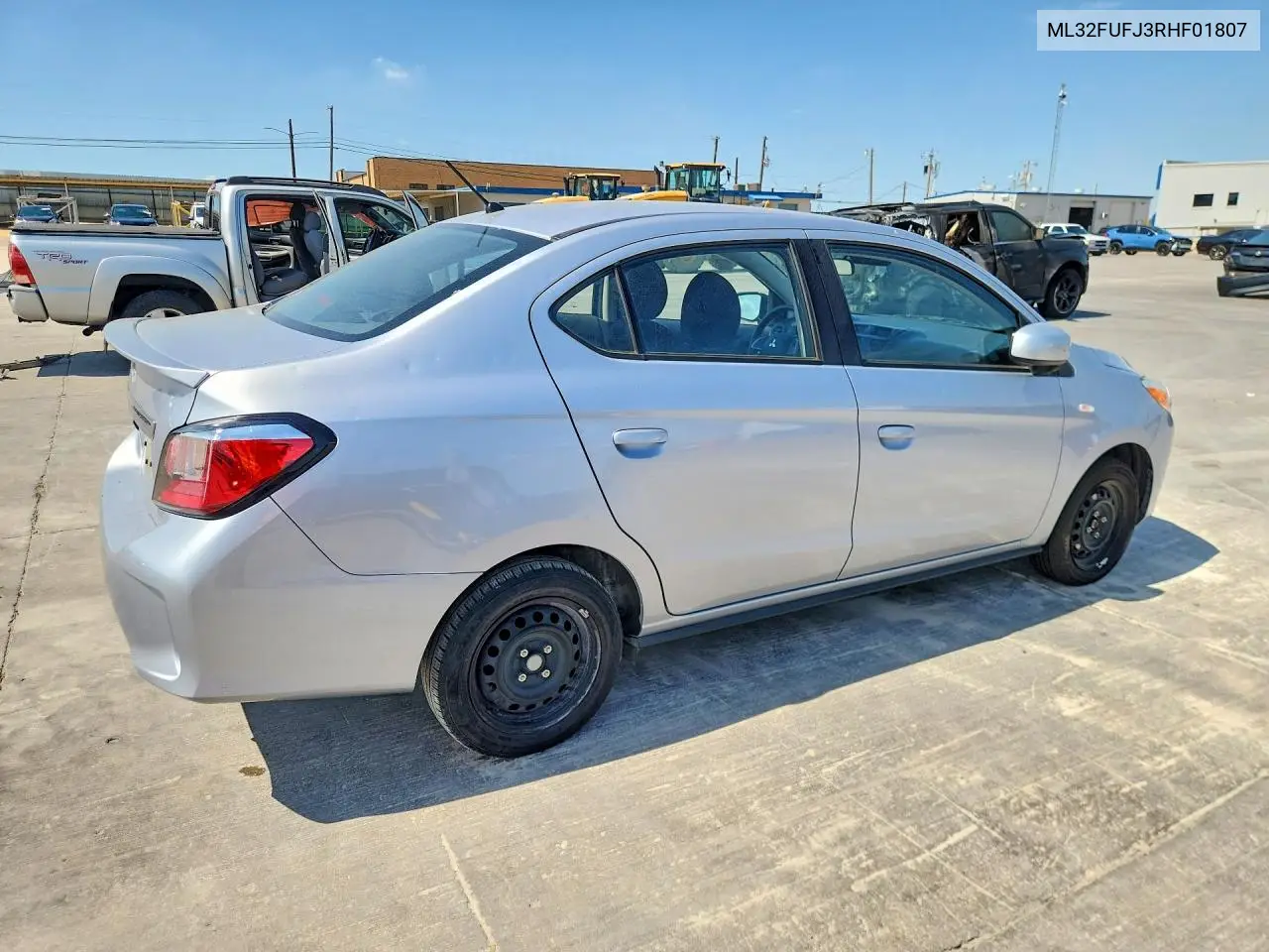 2024 MITSUBISHI MIRAGE VIN ML32FUFJ3RHF01807 — фото 3