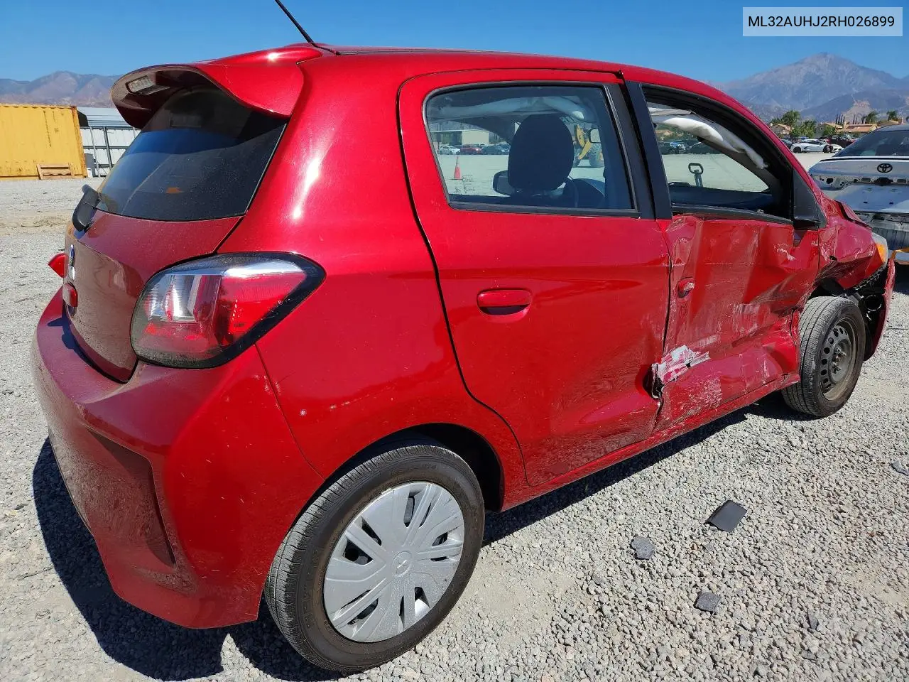 2024 MITSUBISHI MIRAGE VIN ML32AUHJ2RH026899 — фото 3