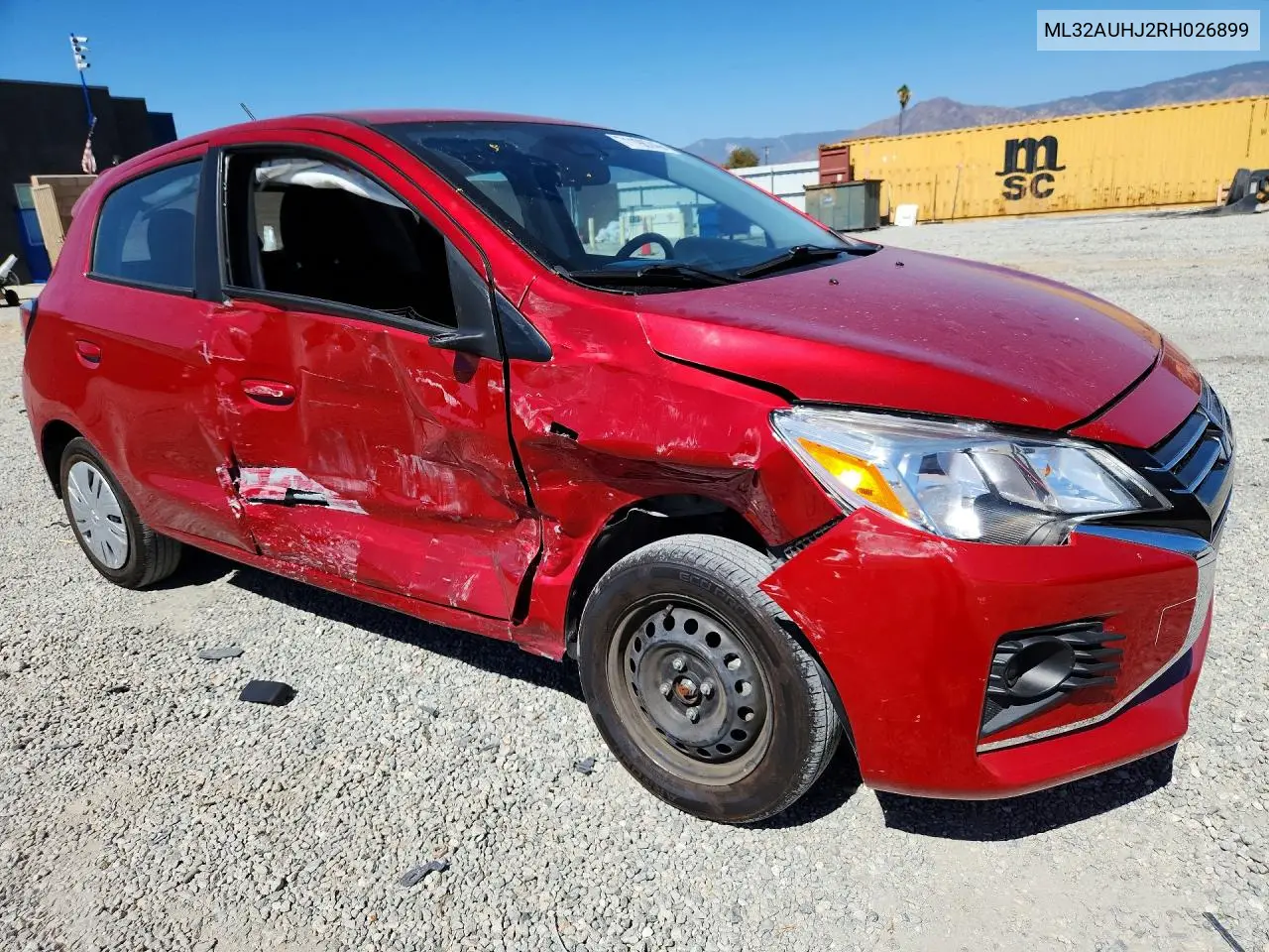 2024 MITSUBISHI MIRAGE VIN ML32AUHJ2RH026899 — фото 4