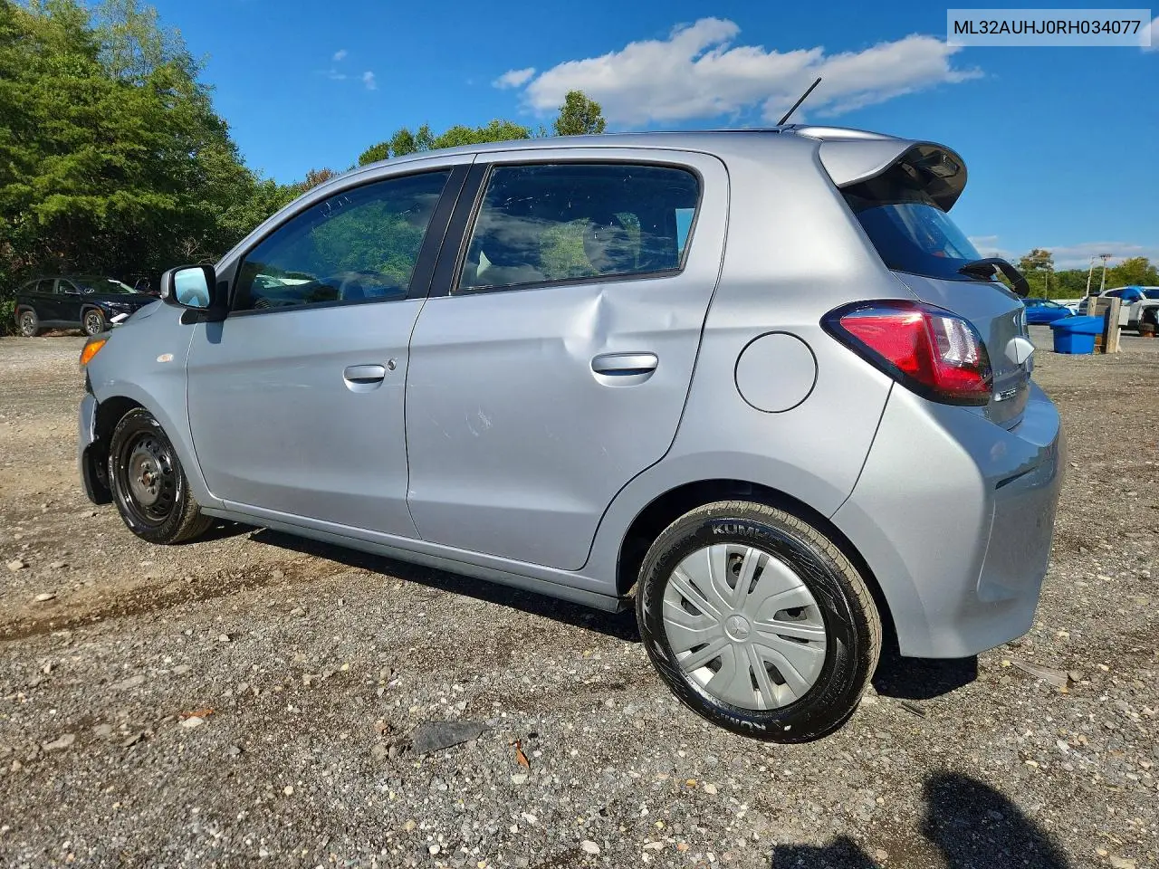 2024 MITSUBISHI MIRAGE VIN ML32AUHJ0RH034077 — фото 2