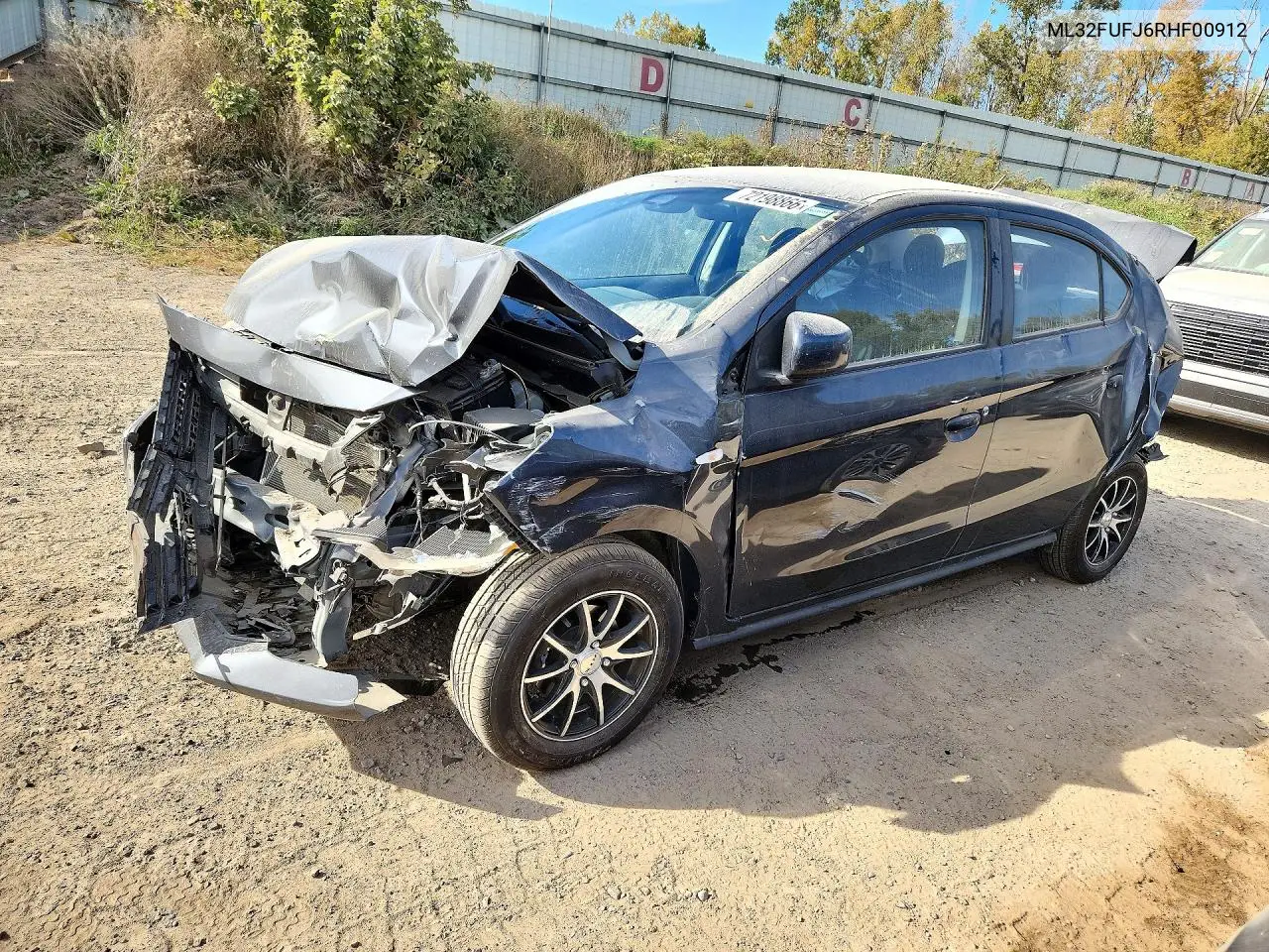 MITSUBISHI MIRAGE 2024, VIN ML32FUFJ6RHF00912