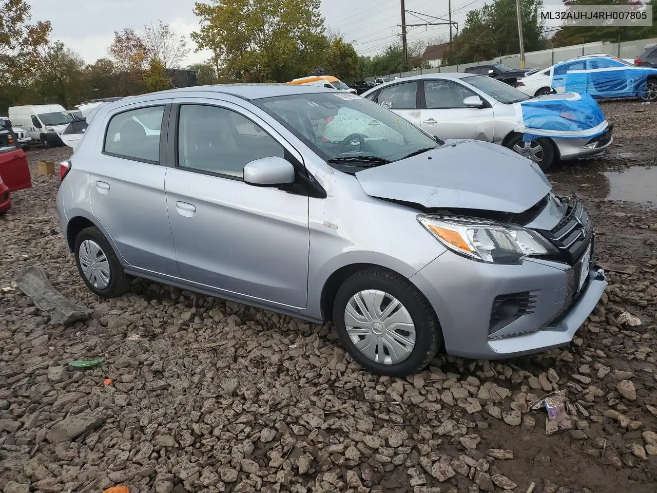 2024 MITSUBISHI MIRAGE VIN ML32AUHJ4RH007805 — фото 4