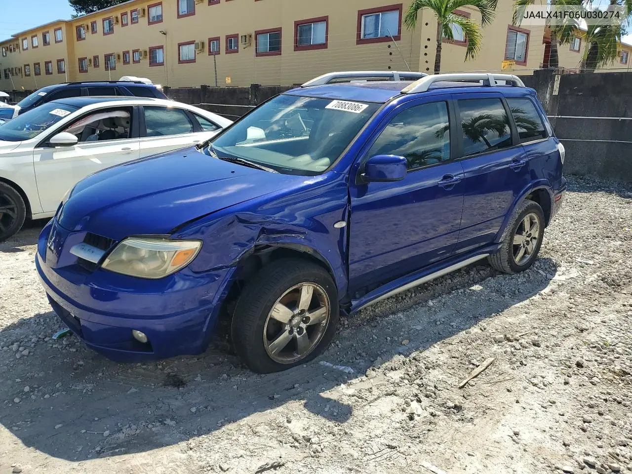 MITSUBISHI OUTLANDER 2006, VIN JA4LX41F06U030274