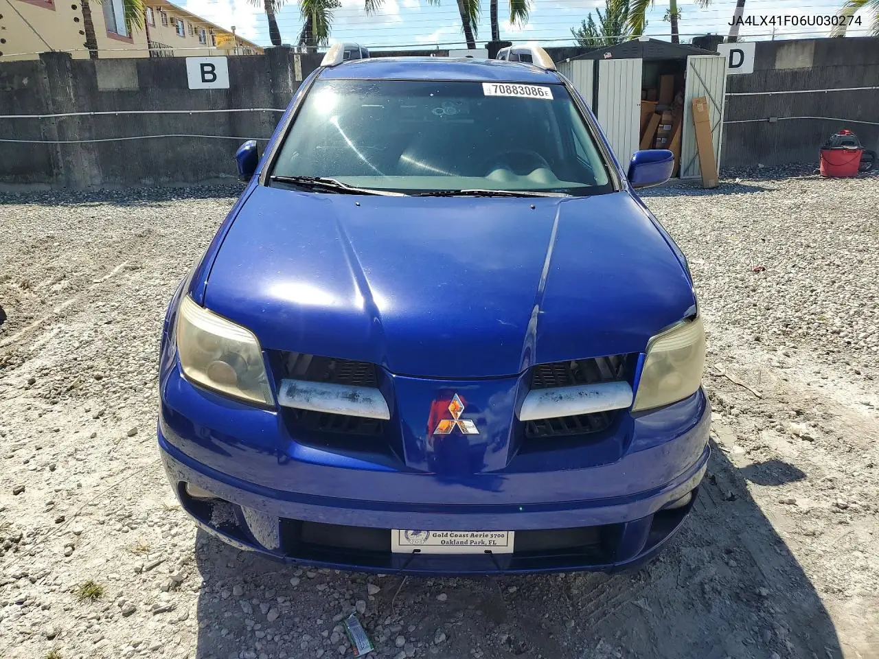 2006 MITSUBISHI OUTLANDER VIN JA4LX41F06U030274 — фото 5