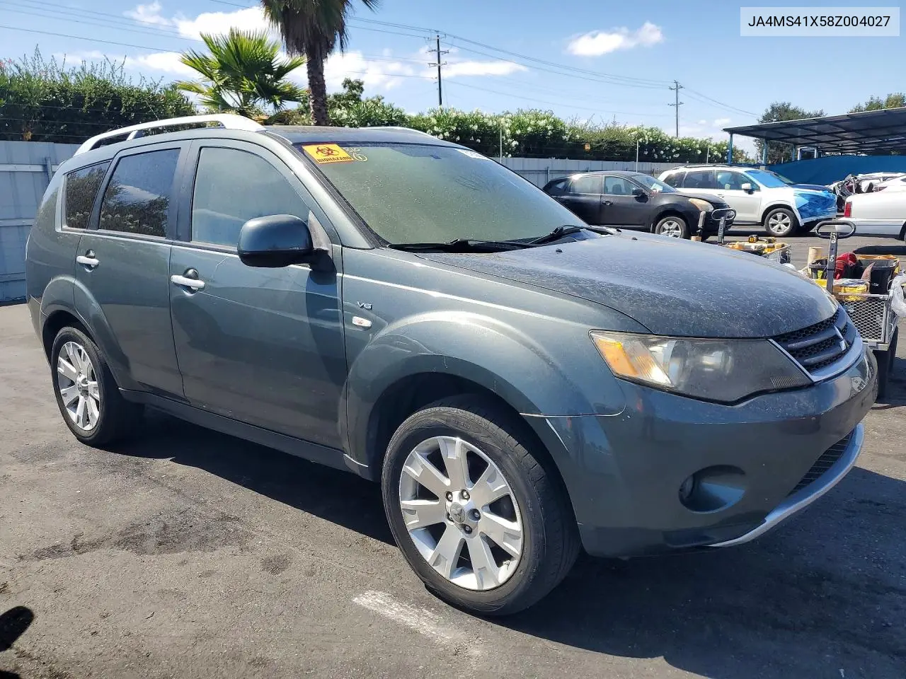 2008 MITSUBISHI OUTLANDER VIN JA4MS41X58Z004027 — фото 4
