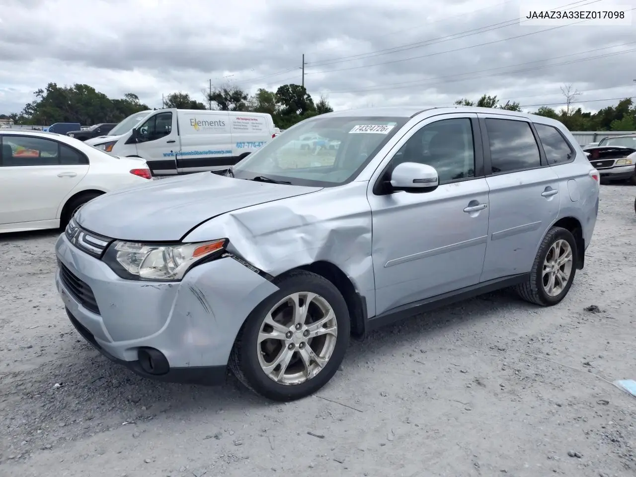 MITSUBISHI OUTLANDER 2014, VIN JA4AZ3A33EZ017098