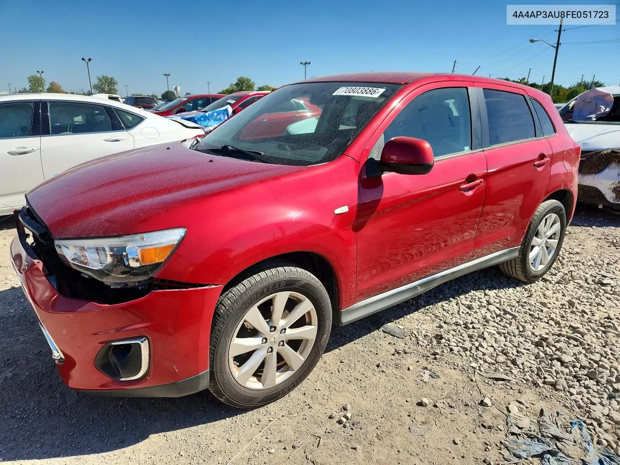 MITSUBISHI OUTLANDER 2015, VIN 4A4AP3AU8FE051723