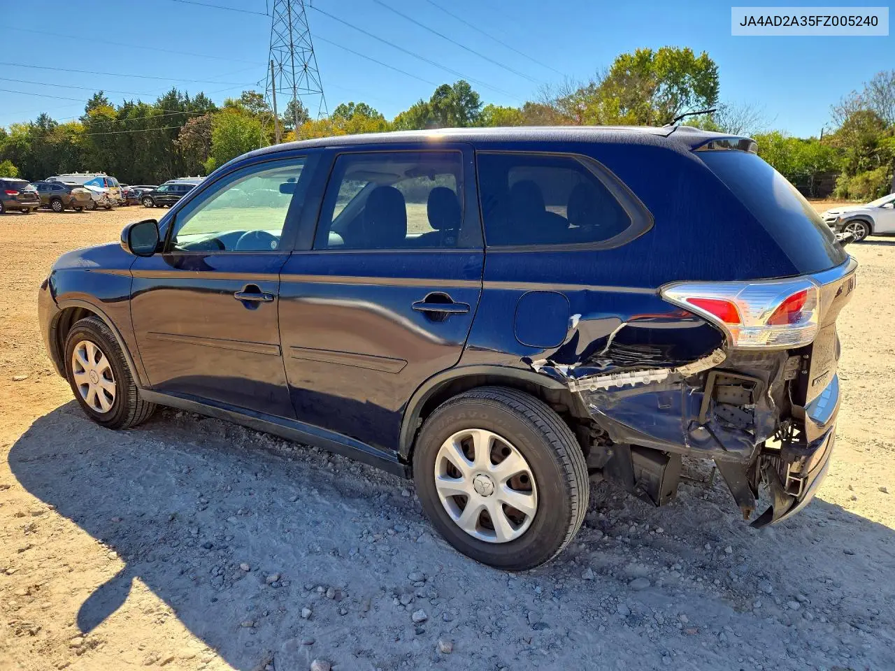 2015 MITSUBISHI OUTLANDER VIN JA4AD2A35FZ005240 — фото 2