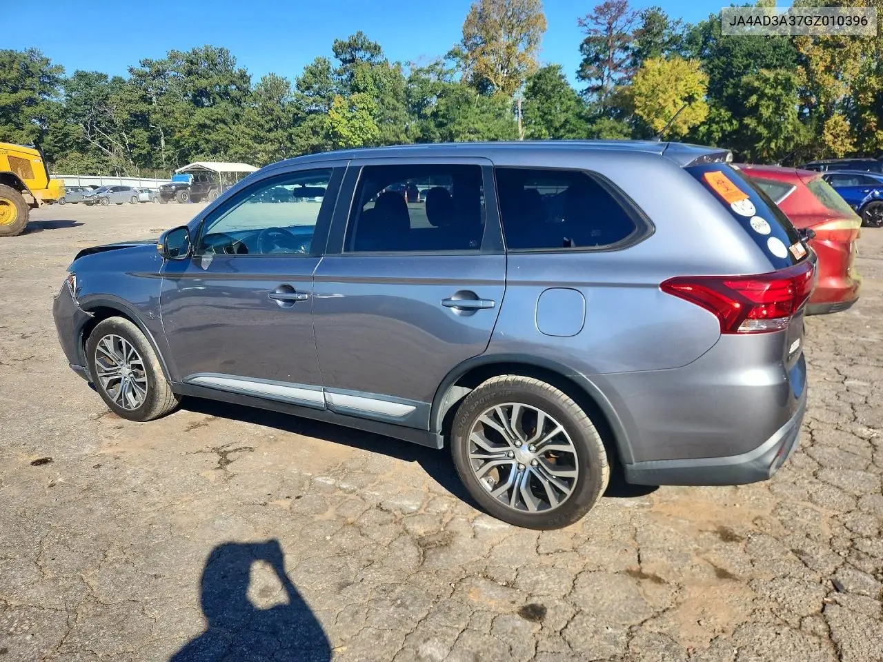 2016 MITSUBISHI OUTLANDER VIN JA4AD3A37GZ010396 — фото 2