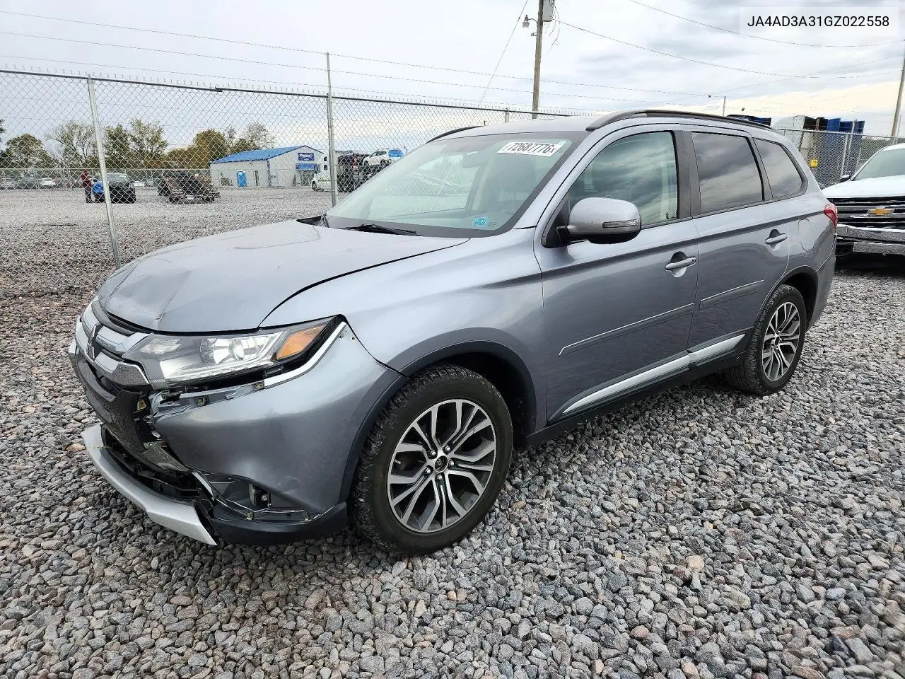 MITSUBISHI OUTLANDER 2016, VIN JA4AD3A31GZ022558
