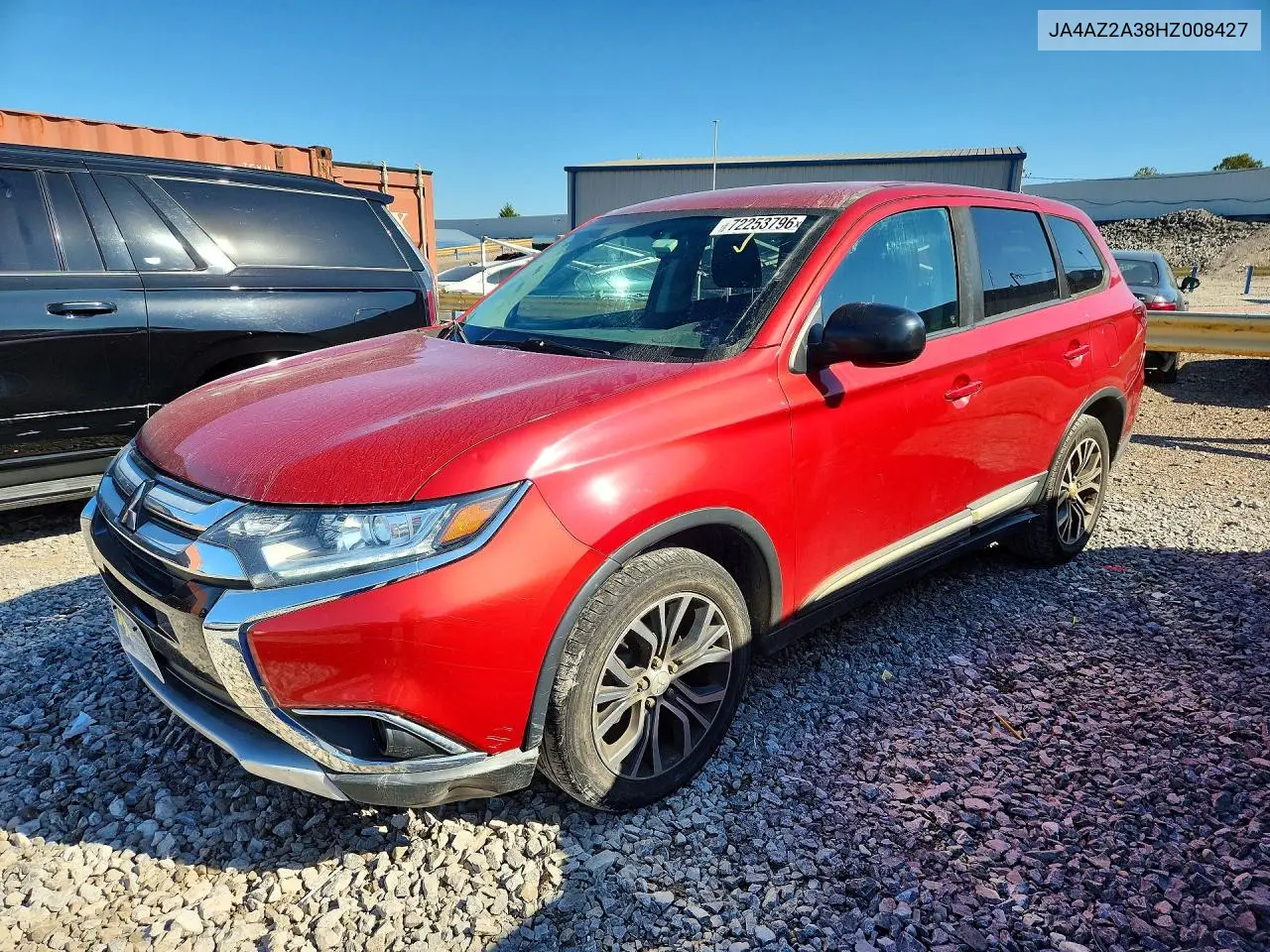 MITSUBISHI OUTLANDER 2017, VIN JA4AZ2A38HZ008427