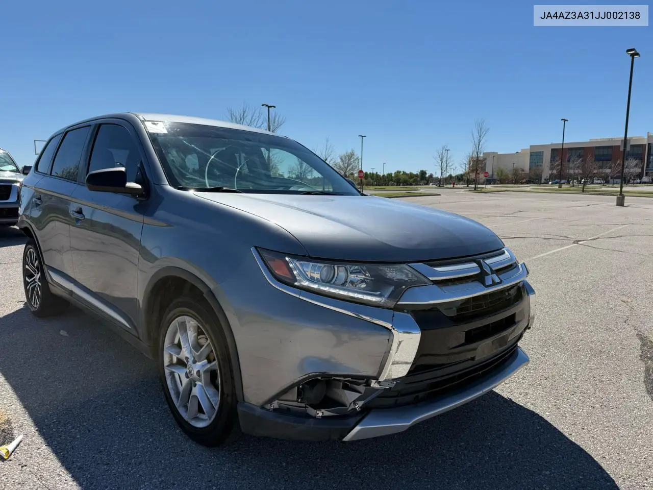 MITSUBISHI OUTLANDER 2018, VIN JA4AZ3A31JJ002138