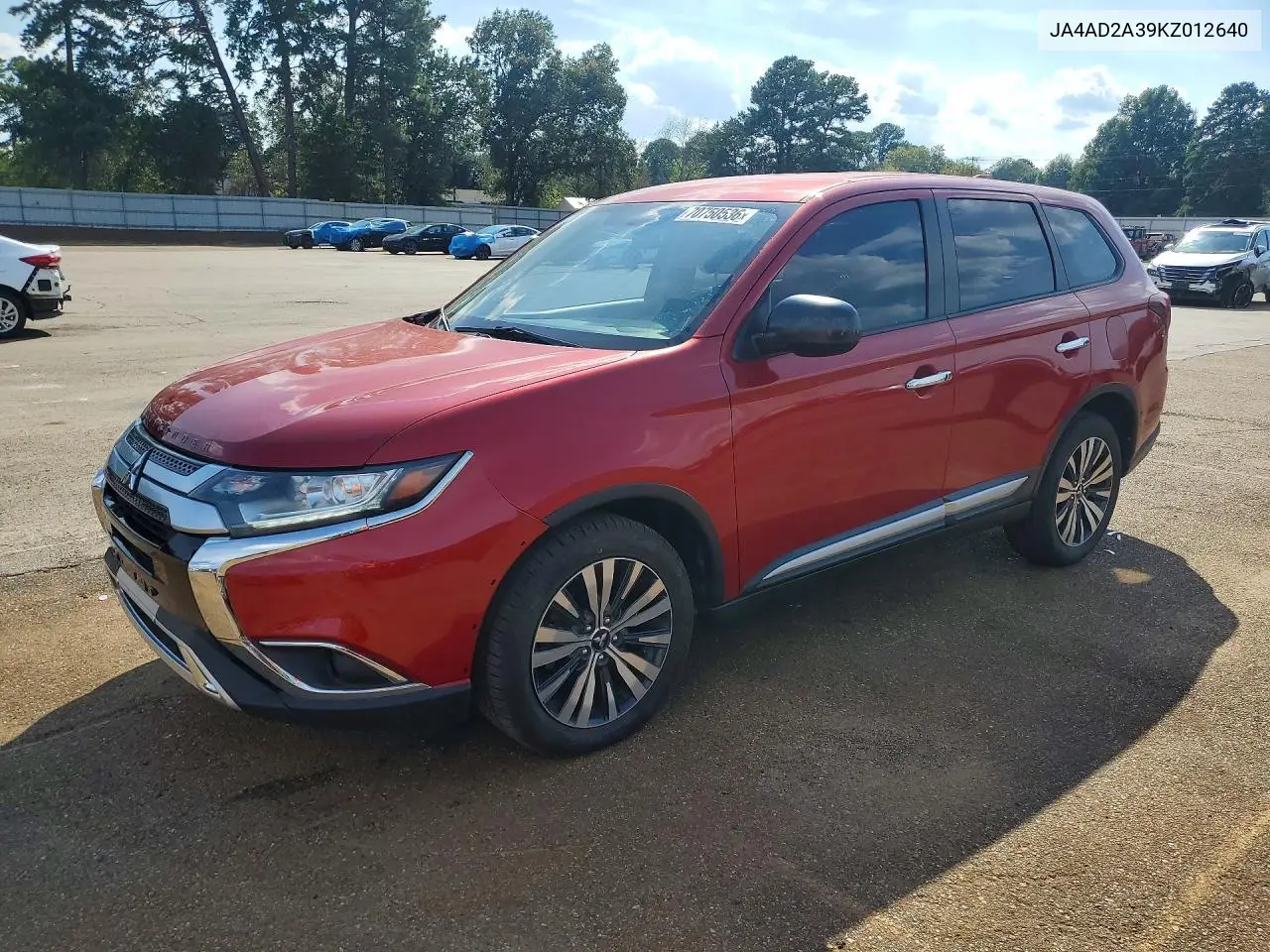 MITSUBISHI OUTLANDER 2019, VIN JA4AD2A39KZ012640