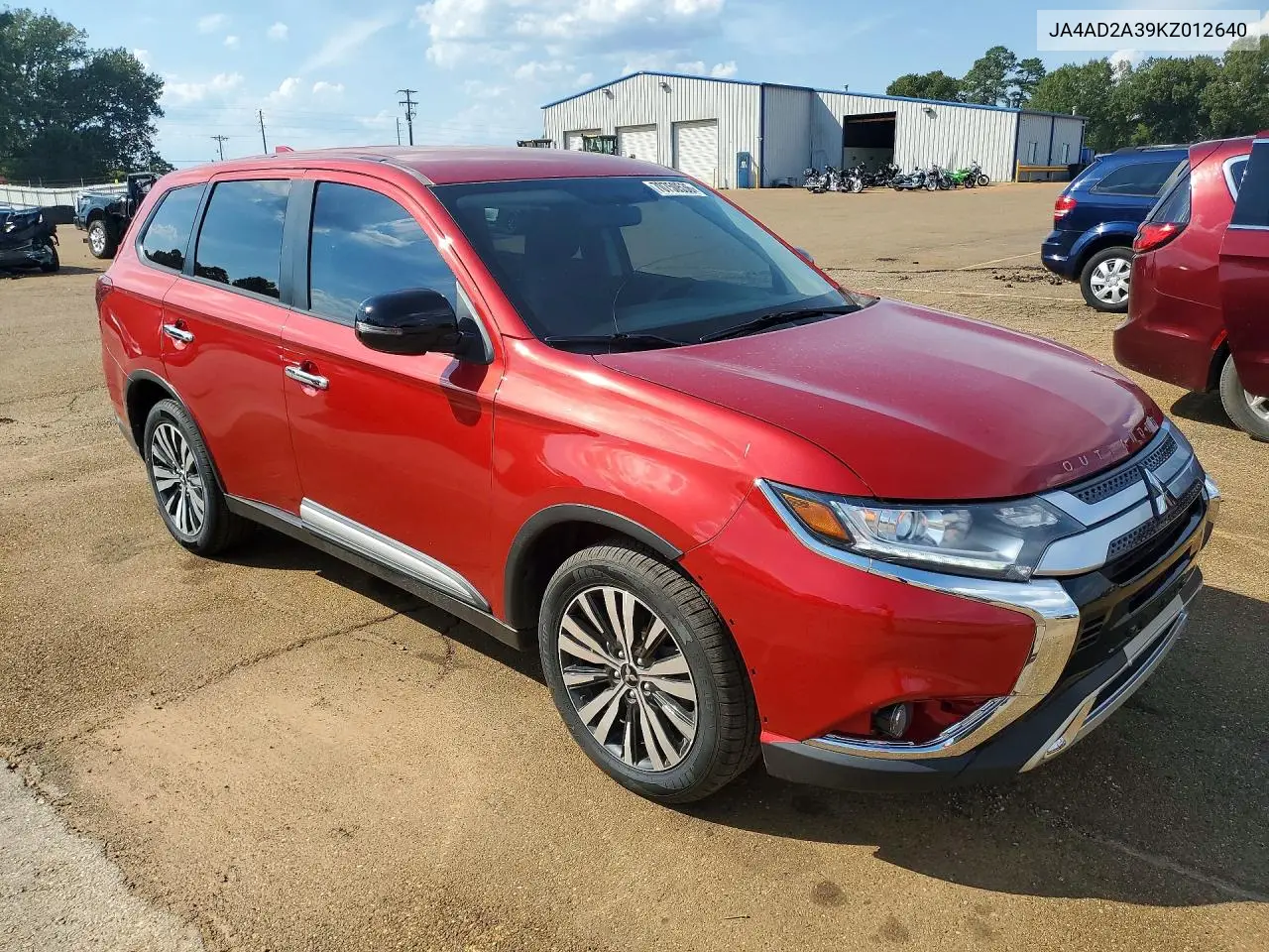 2019 MITSUBISHI OUTLANDER VIN JA4AD2A39KZ012640 — фото 4
