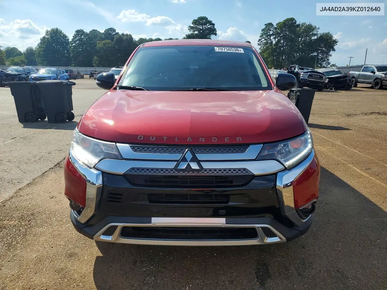 2019 MITSUBISHI OUTLANDER VIN JA4AD2A39KZ012640 — фото 5