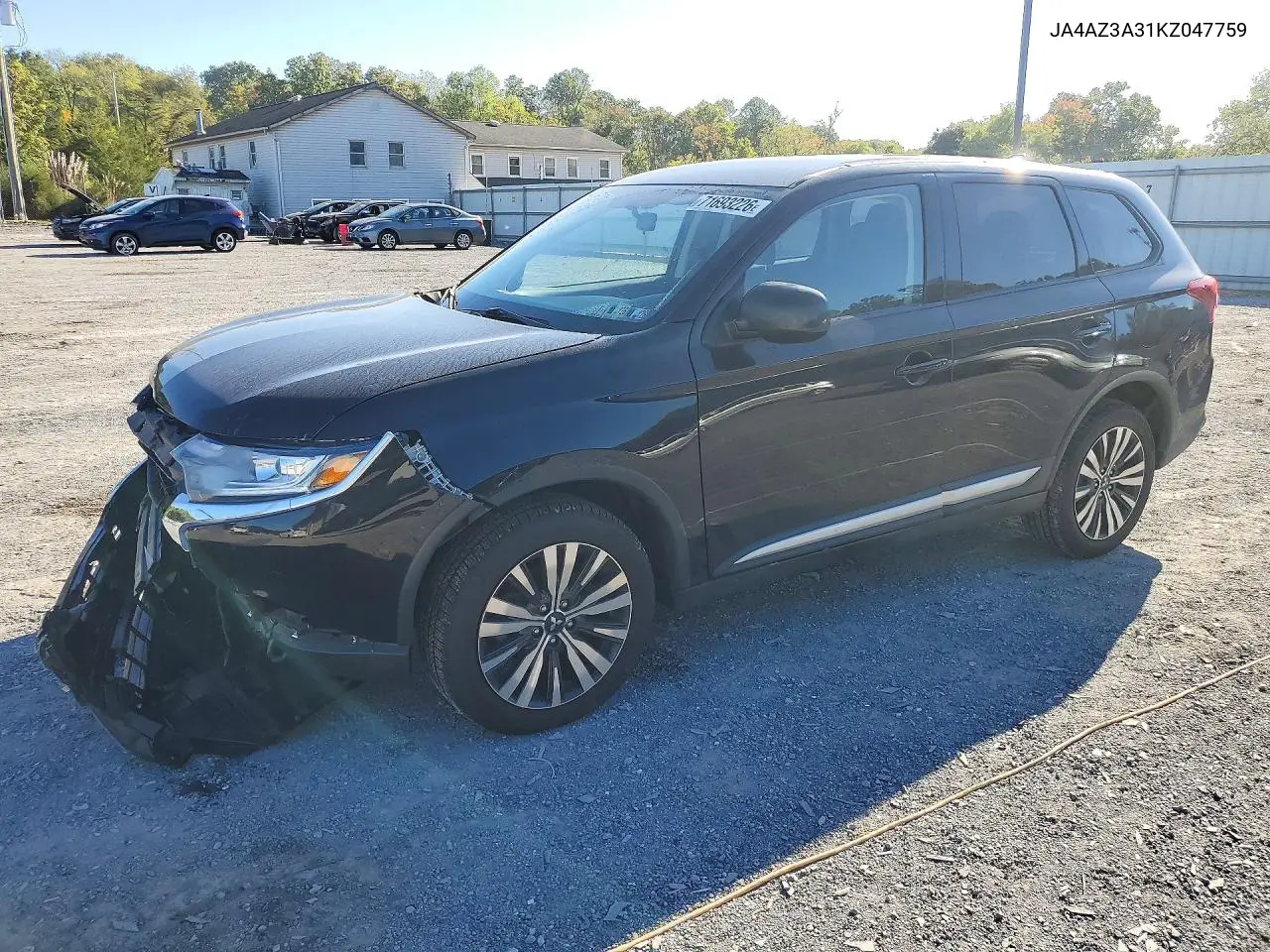 MITSUBISHI OUTLANDER 2019, VIN JA4AZ3A31KZ047759