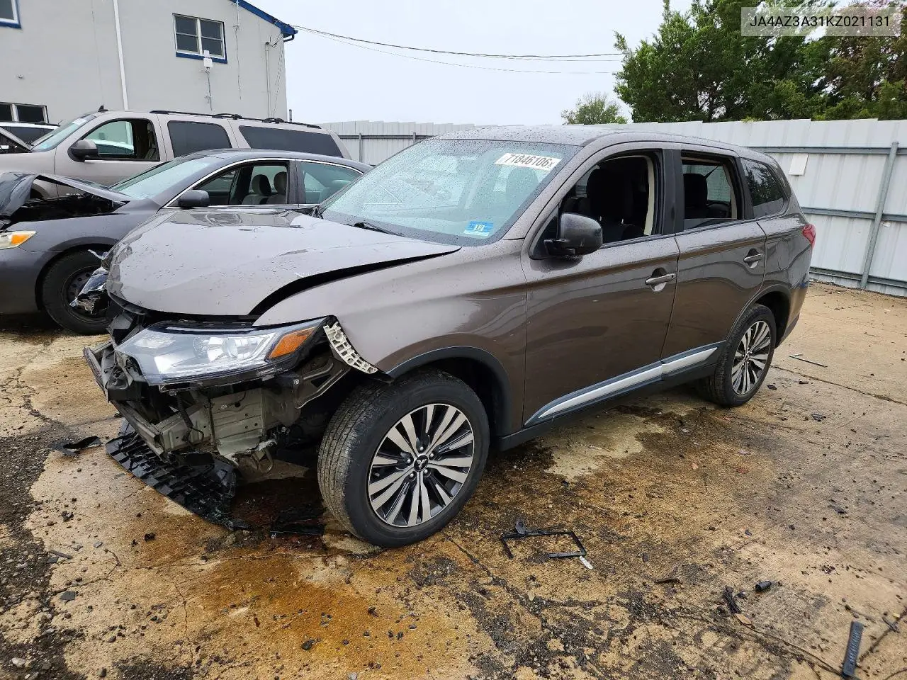 MITSUBISHI OUTLANDER 2019, VIN JA4AZ3A31KZ021131