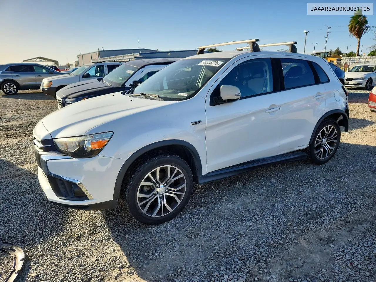 MITSUBISHI OUTLANDER 2019, VIN JA4AR3AU9KU031105