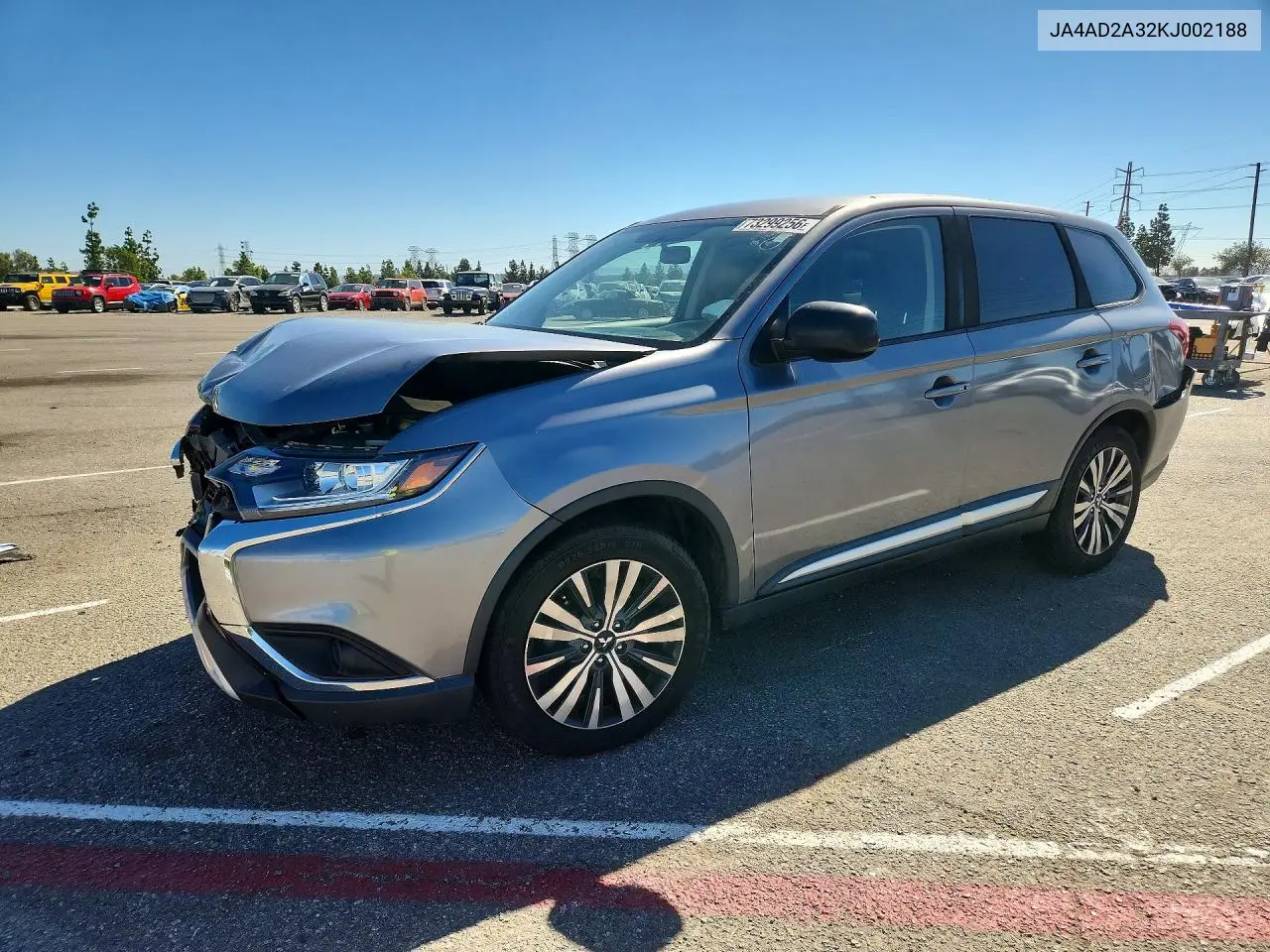 MITSUBISHI OUTLANDER 2019, VIN JA4AD2A32KJ002188