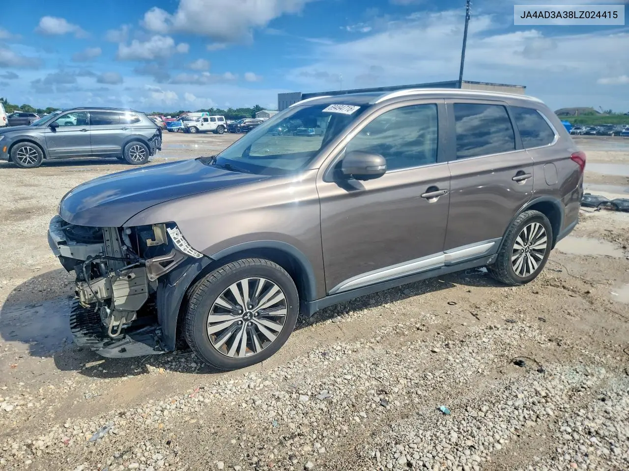 MITSUBISHI OUTLANDER 2020, VIN JA4AD3A38LZ024415