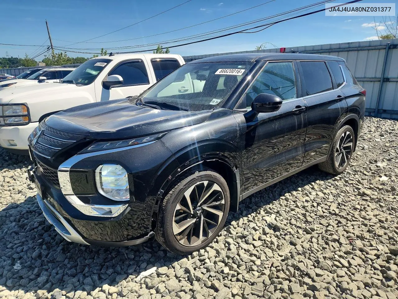 MITSUBISHI OUTLANDER 2022, VIN JA4J4UA80NZ031377