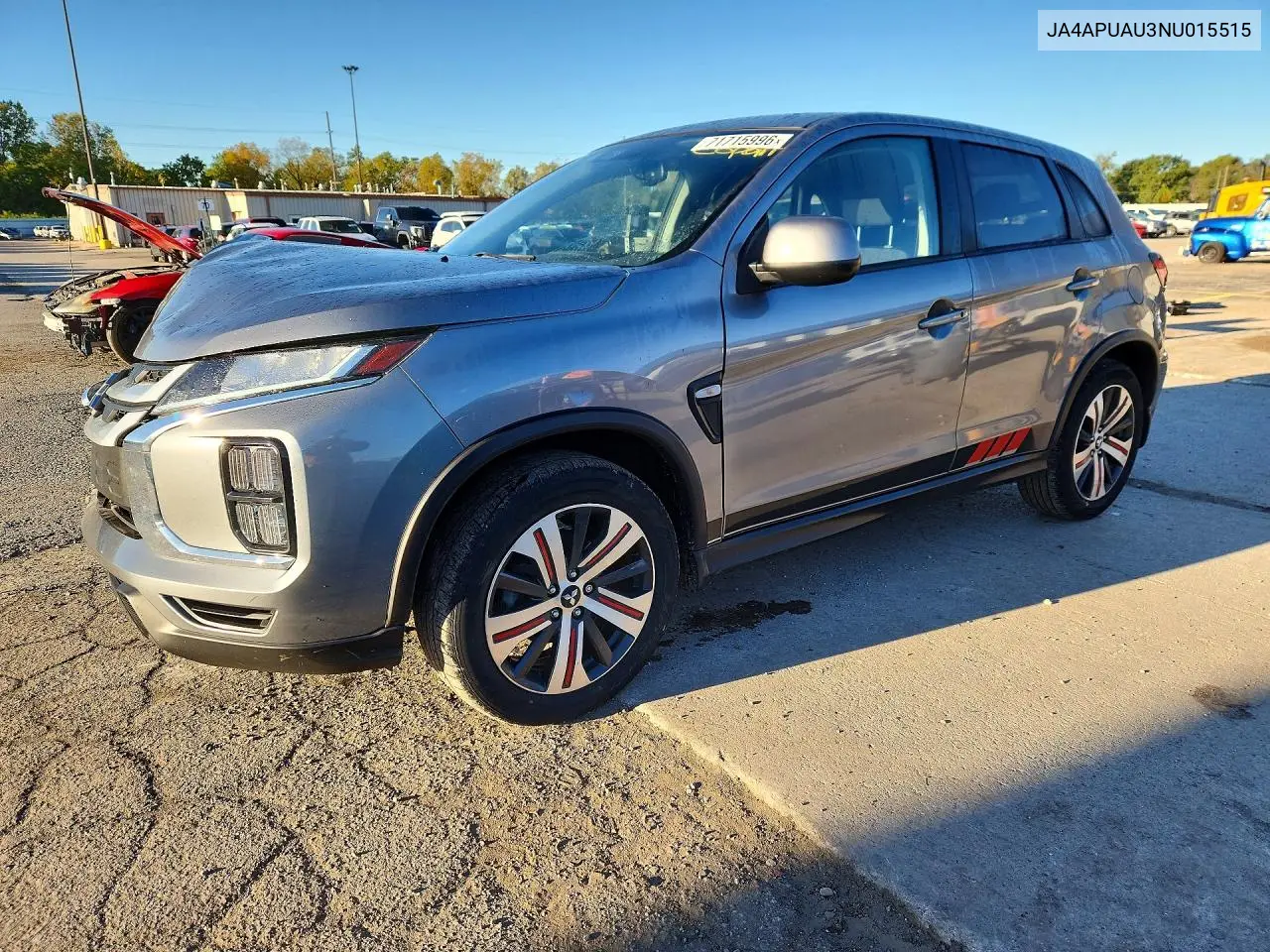 MITSUBISHI OUTLANDER 2022, VIN JA4APUAU3NU015515