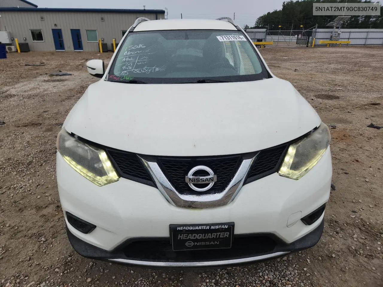 2016 NISSAN ROGUE VIN 5N1AT2MT9GC830749 — фото 5