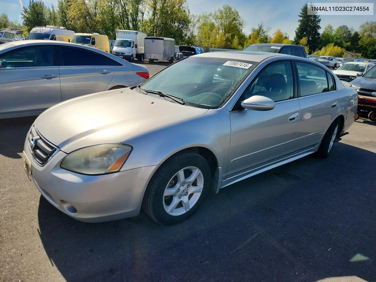NISSAN ALTIMA 2003, VIN 1N4AL11D23C274554