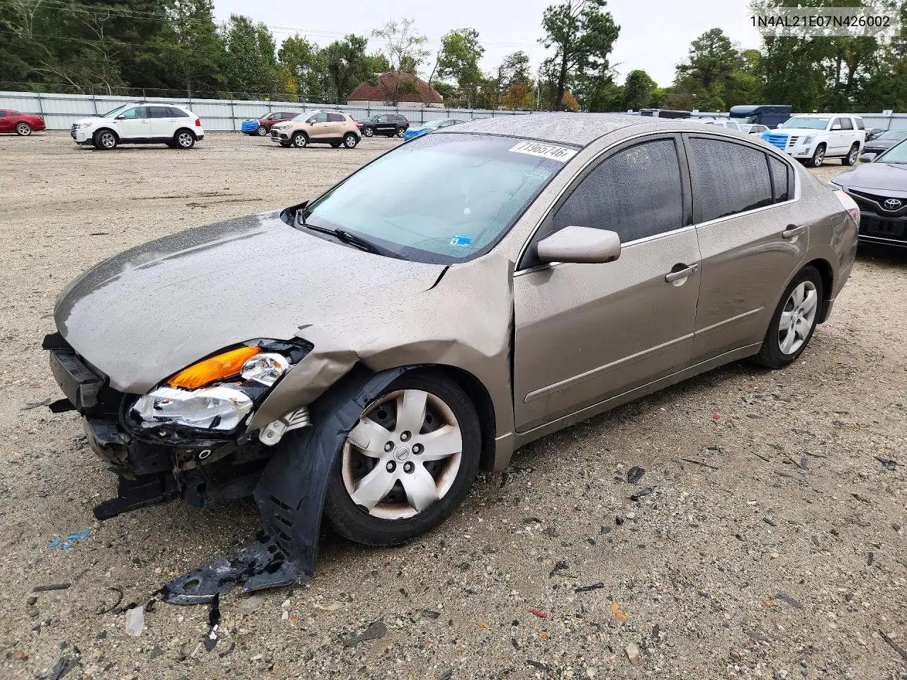 NISSAN ALTIMA 2007, VIN 1N4AL21E07N426002