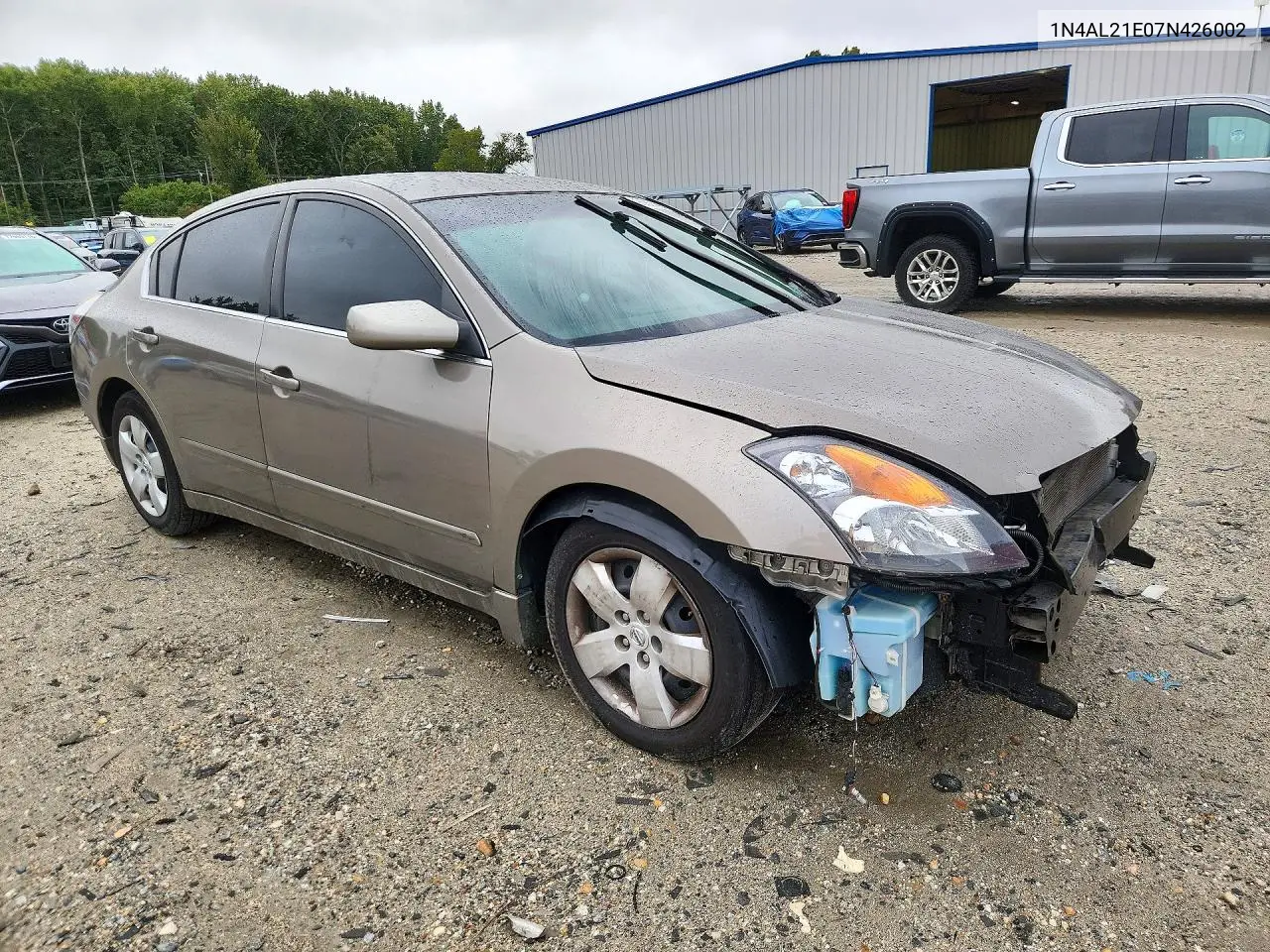 2007 NISSAN ALTIMA VIN 1N4AL21E07N426002 — фото 4