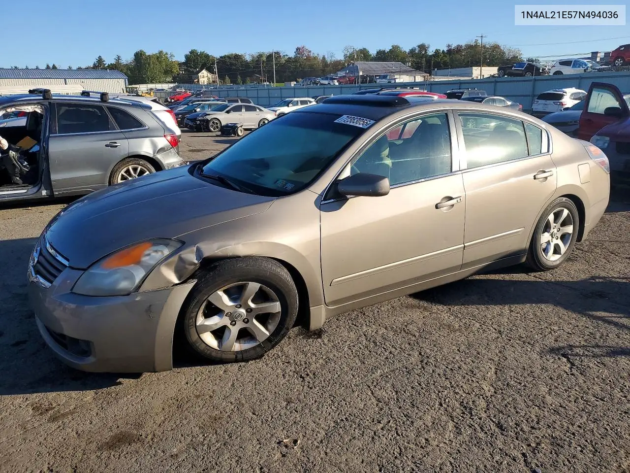 NISSAN ALTIMA 2007, VIN 1N4AL21E57N494036