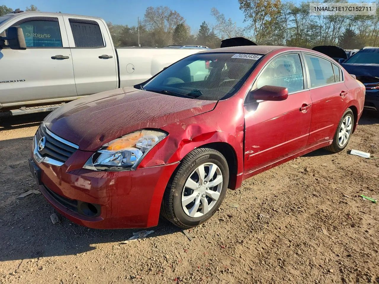 NISSAN ALTIMA 2007, VIN 1N4AL21E17C152711
