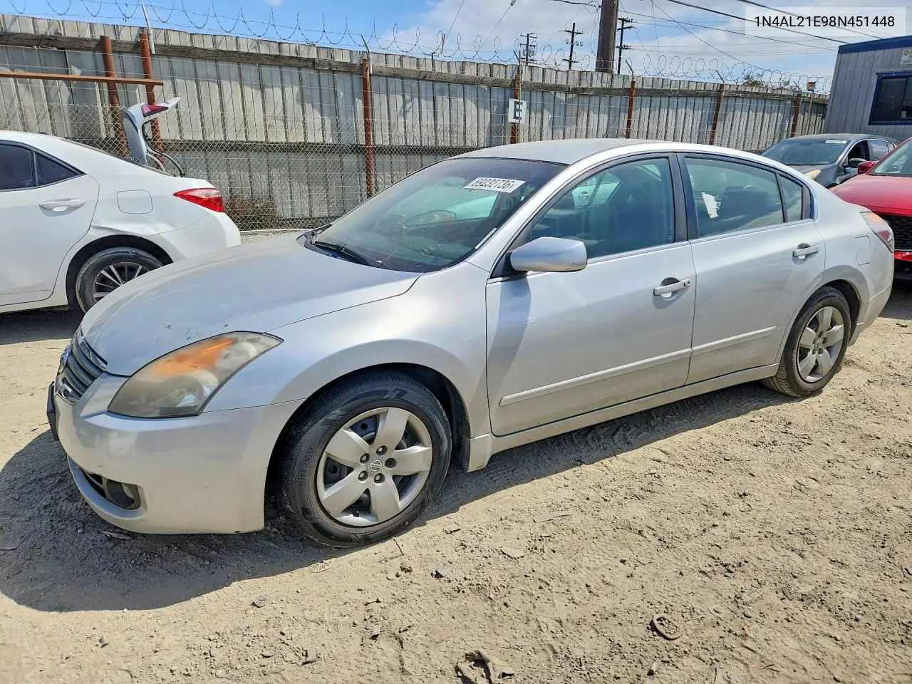 NISSAN ALTIMA 2008, VIN 1N4AL21E98N451448