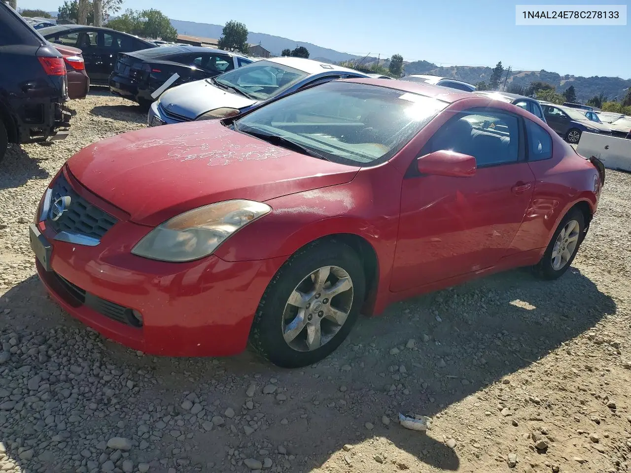NISSAN ALTIMA 2008, VIN 1N4AL24E78C278133